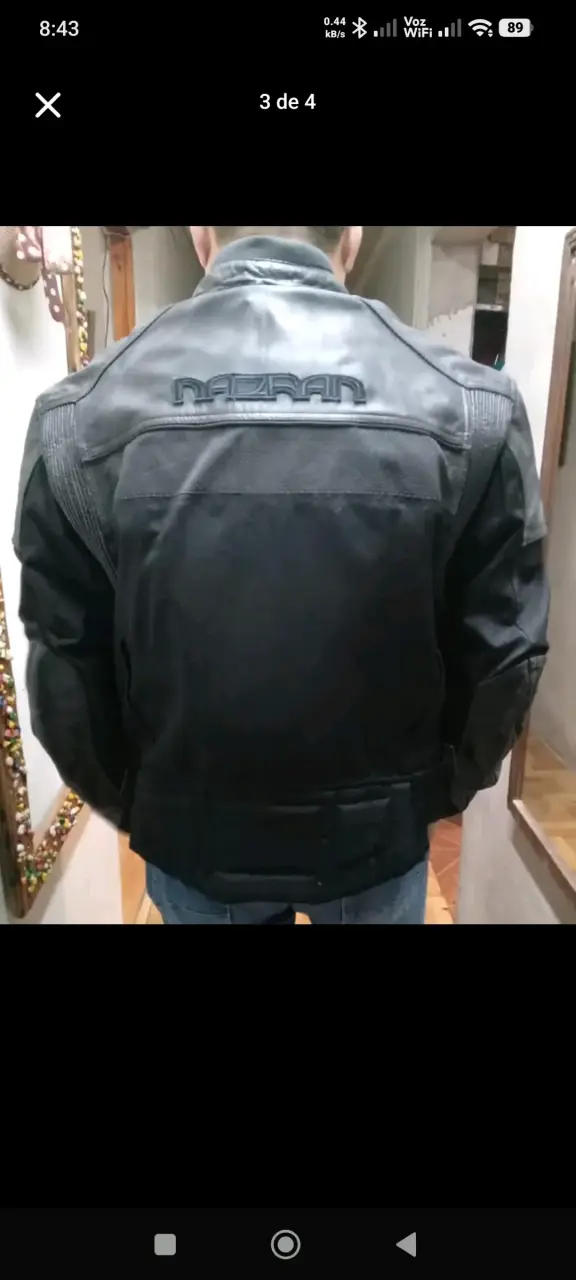 Chaqueta de moto Nazran negra para hombre - 4