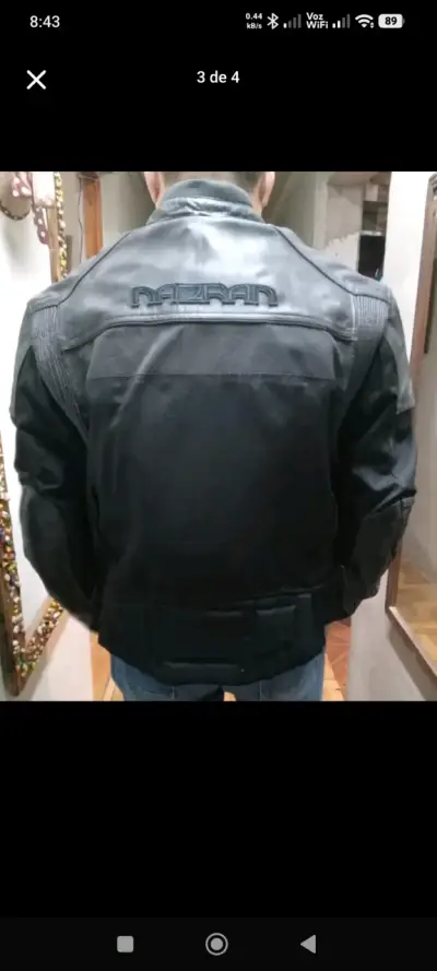 Chaqueta de moto Nazran negra para hombre - miniatura 4