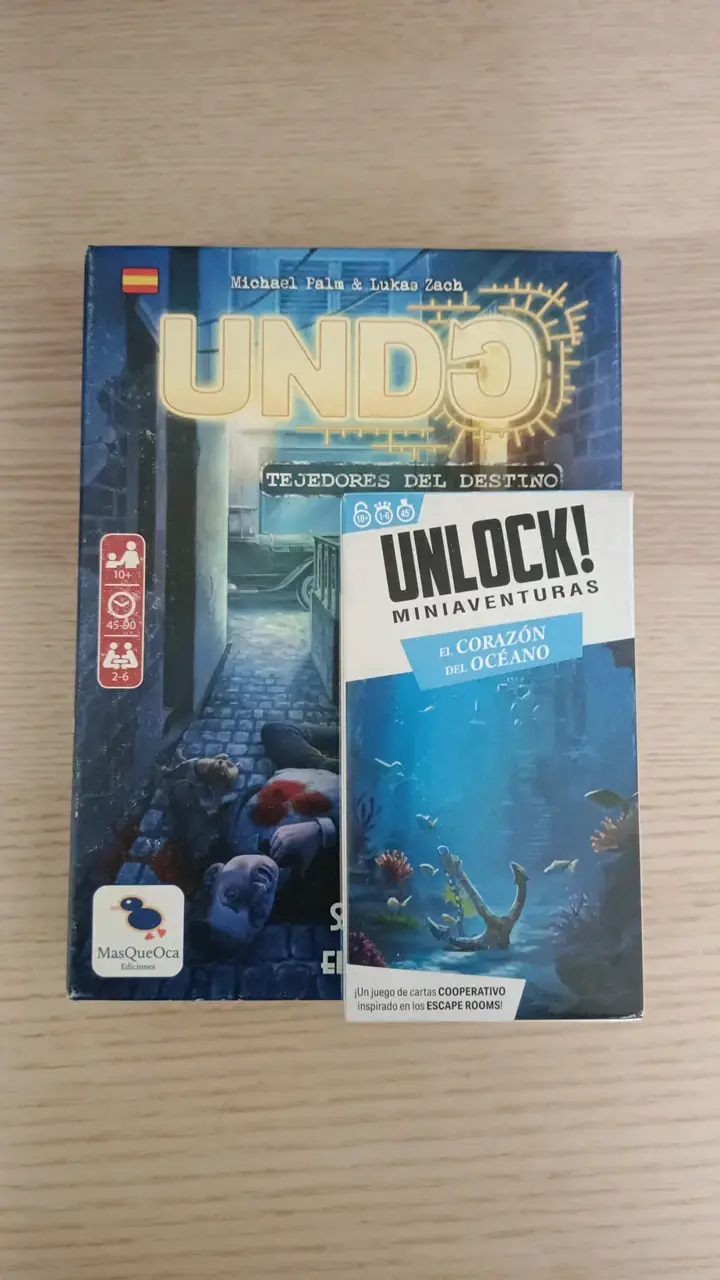 Pack Juegos de mesa misterios Undo y Unlock