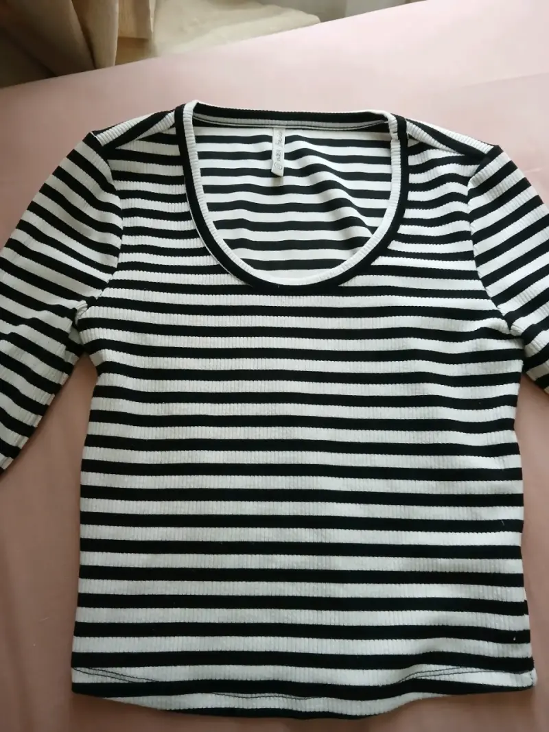 Polera de rayas blancas y negras manga larga INDEX - 2
