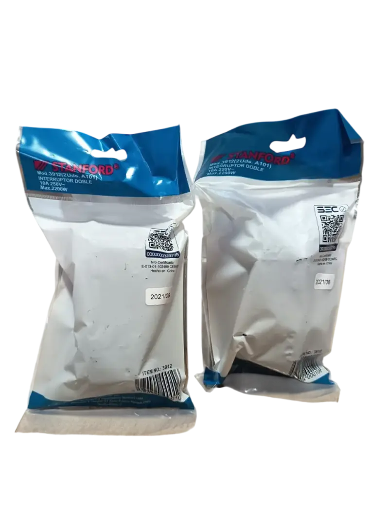 Pack 2 Interruptor Doble 9/15 Champaña Stanford - 2