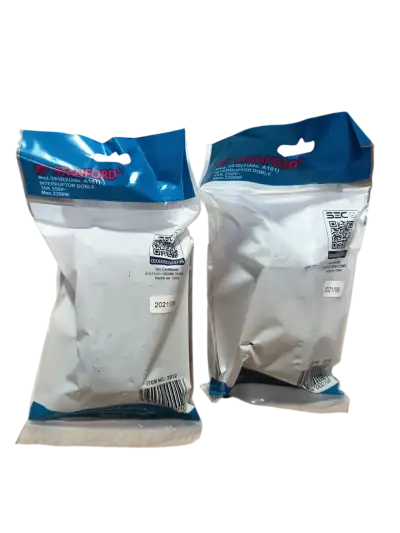 Pack 2 Interruptor Doble 9/15 Champaña  Stanford - miniatura 2