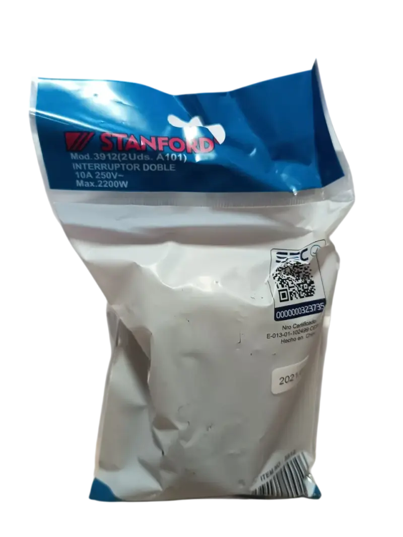 Pack 2 Interruptor Doble 9/15 Champaña Stanford - 4