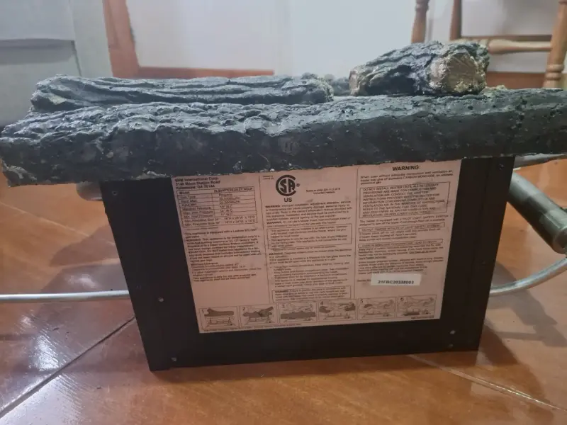 Juego de troncos decorativos para chimenea a gas - 2