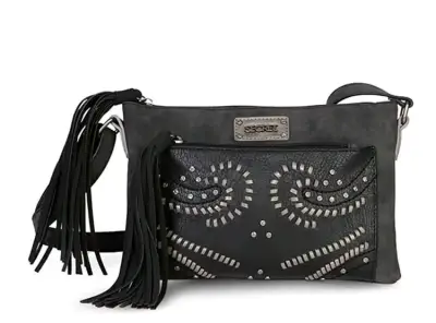 Cartera negra Secret con flecos. - miniatura 2