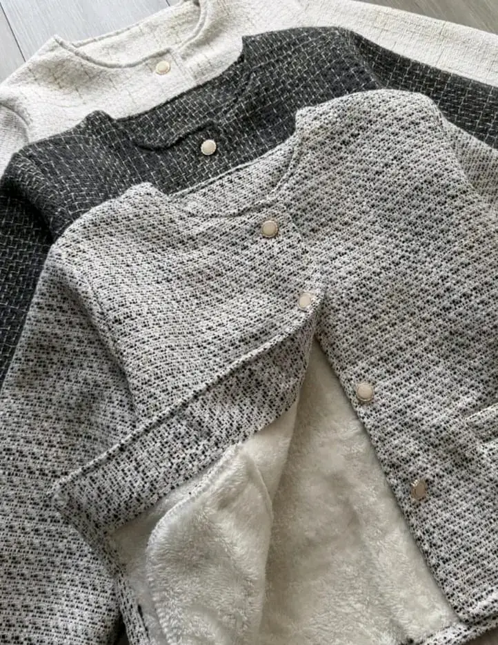 Chaqueta elegante de tweed para mujer - 3