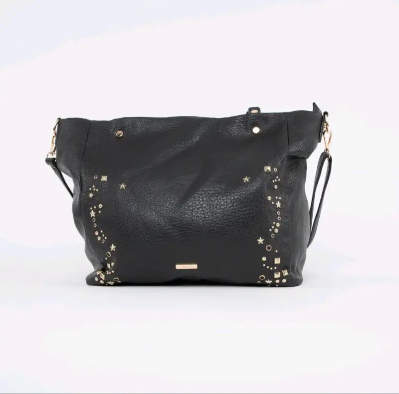 Bolso negro con tachas Zibel - 3