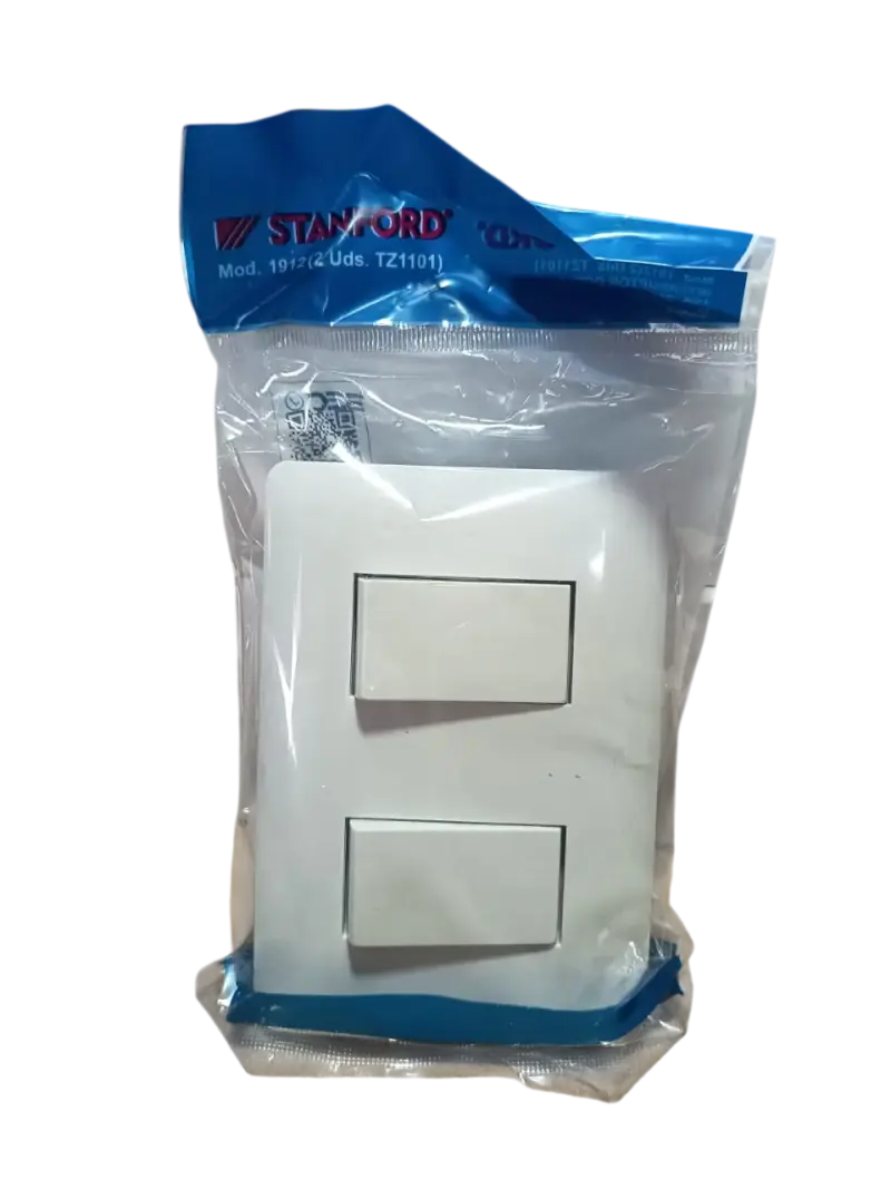Pack 2 Interruptor Doble 9/15 Blanco Stanford - 3