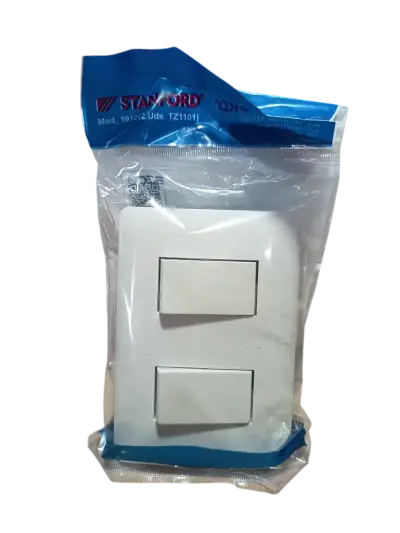 Pack 2 Interruptor Doble 9/15 Blanco Stanford - miniatura 3