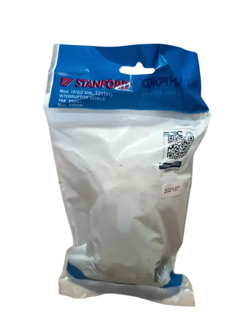 Pack 2 Interruptor Doble 9/15 Blanco Stanford - 4