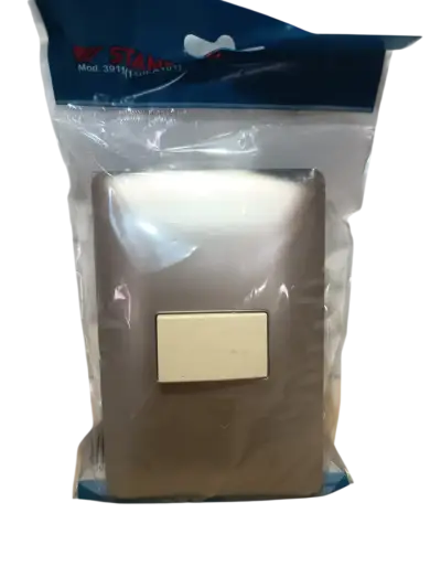 Pack 4 Interruptor Simple 9/12 Champaña Stanford - miniatura 3