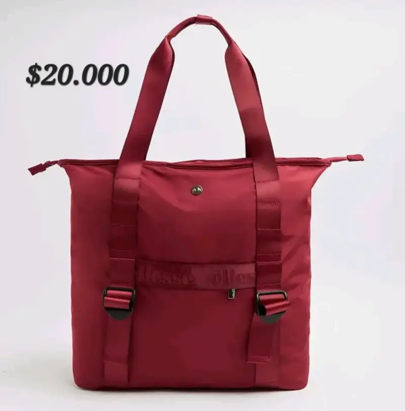 Bolso tote rojo Ellesse con correas ajustables