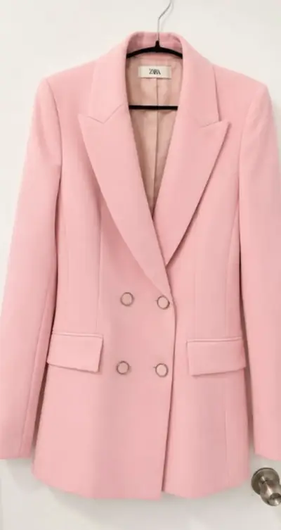 Blazer rosado elegante para mujer - miniatura 2