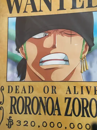 Póster Wanted de Zoro One Piece - miniatura 1