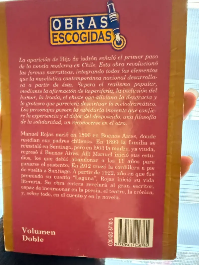 Libro 'Hijo de Ladrón' de Manuel Rojas - 3