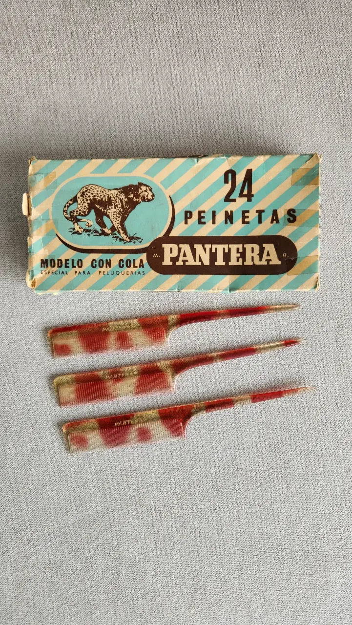 Set vintage de 8 peinetas Pantera - 5