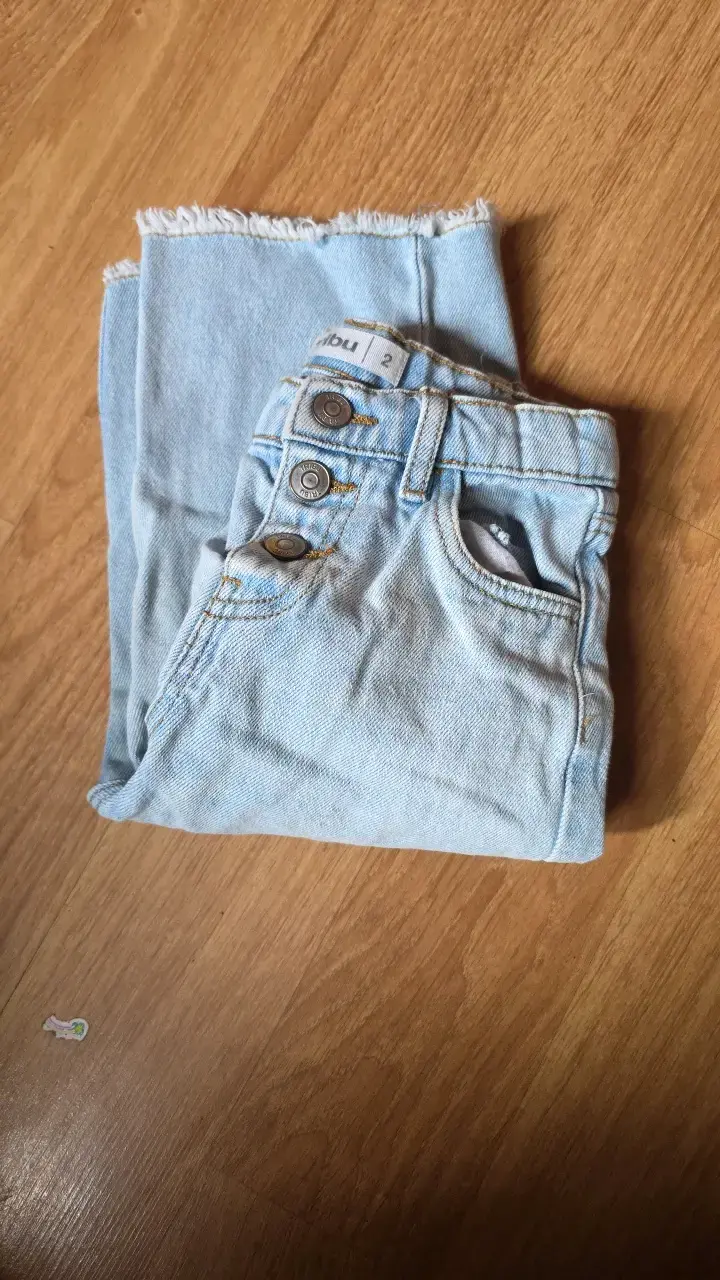 Jeans wide leg de mezclilla para niña - 2