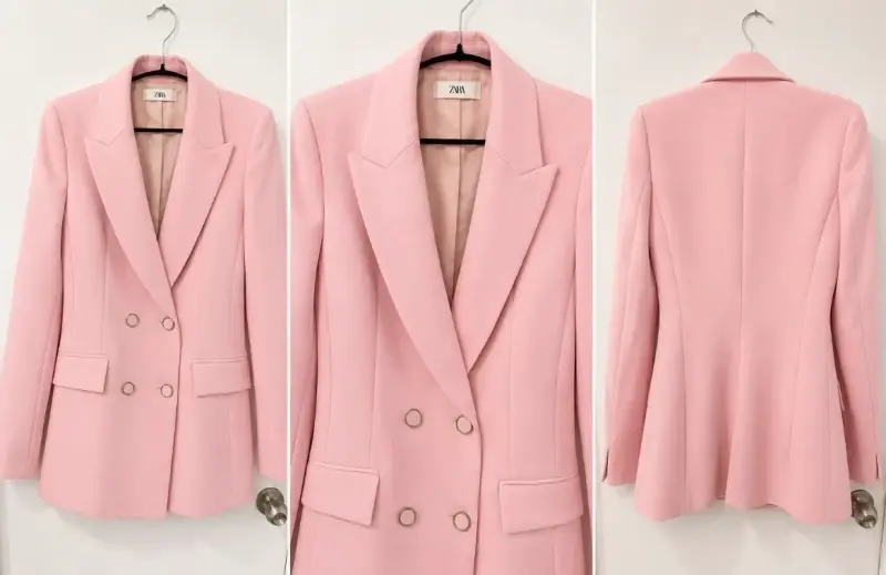 Blazer rosado elegante para mujer