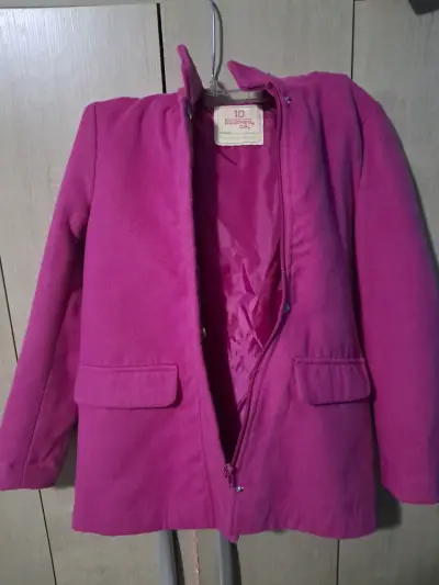 Abrigo infantil rosa para niña - miniatura 3
