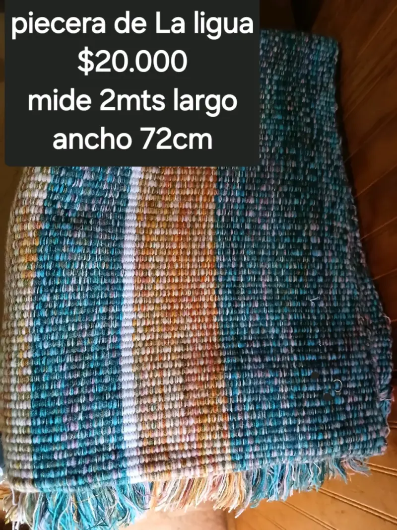 Piecera artesanal de La Ligua multicolor