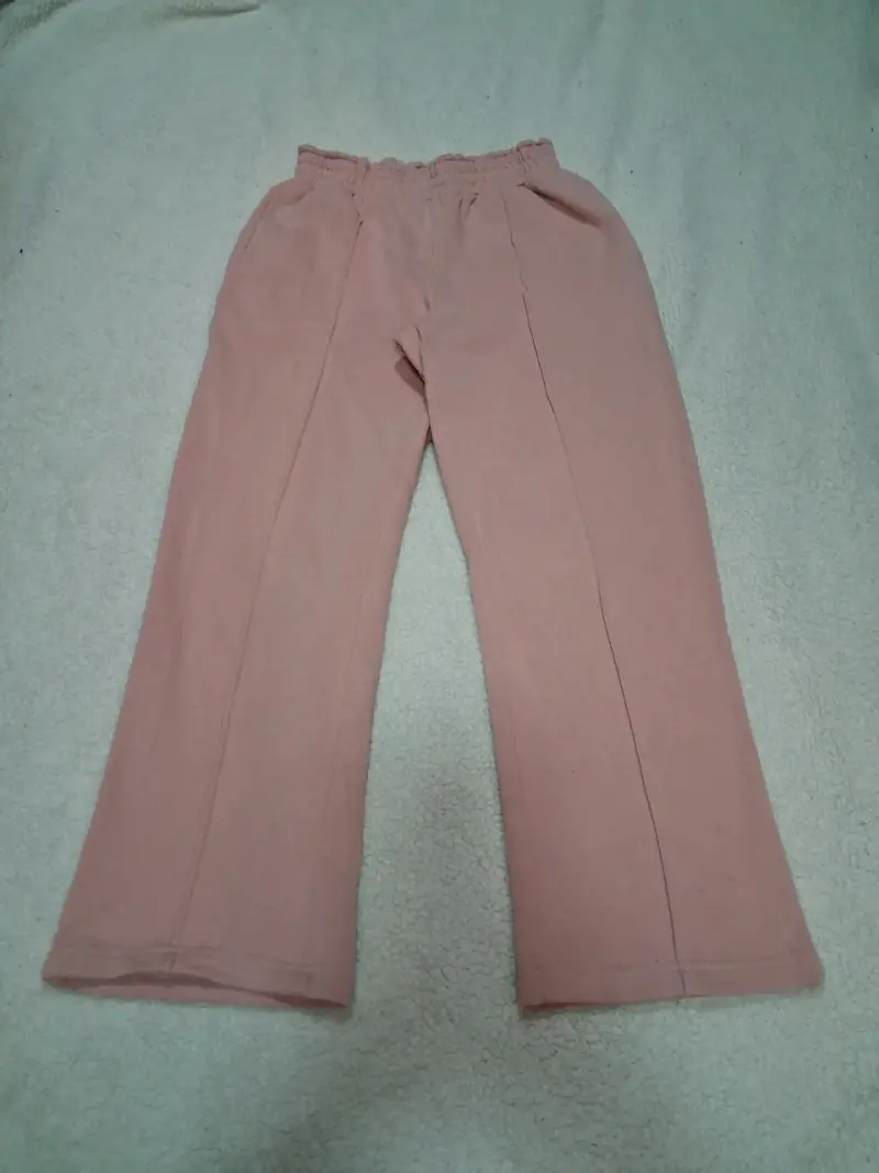 Pantalones rosados de algodón para niña talla 12 - 2