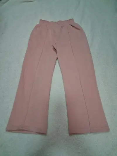 Pantalones rosados de algodón para niña talla 12 - miniatura 2