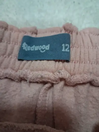 Pantalones rosados de algodón para niña talla 12 - miniatura 3