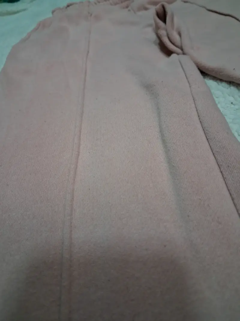 Pantalones rosados de algodón para niña talla 12 - 5