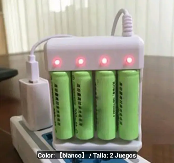 Cargador de Pilas USB para 4 Baterías - 4