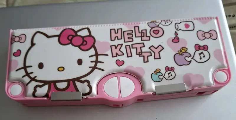 Estuche escolar Hello Kitty rosa con compartimentos - 1