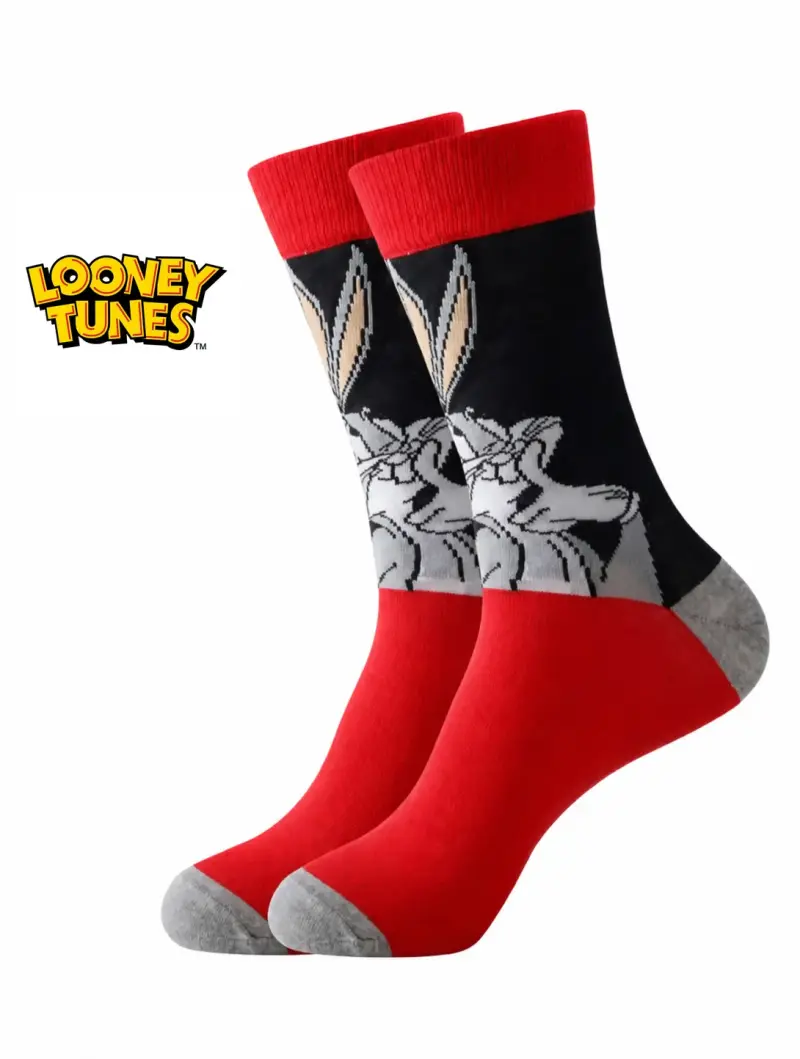 Calcetines Looney Tunes Bugs Bunny Rojos - 1