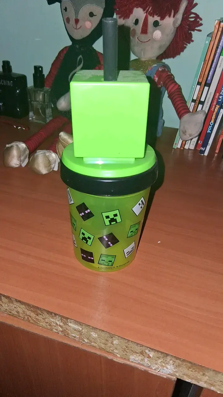 Vaso con diseño de Creeper de Minecraft - 2