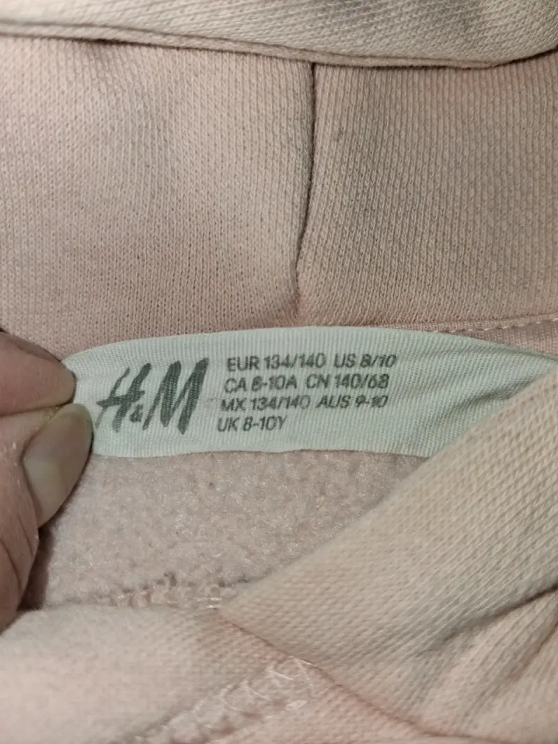 Polerón H&M con capucha unicornio rosa para niña - 2