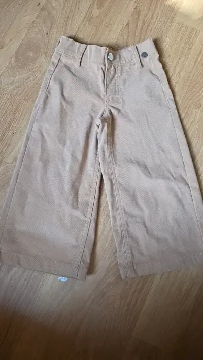 Pantalón wide leg beige para niña - miniatura 1