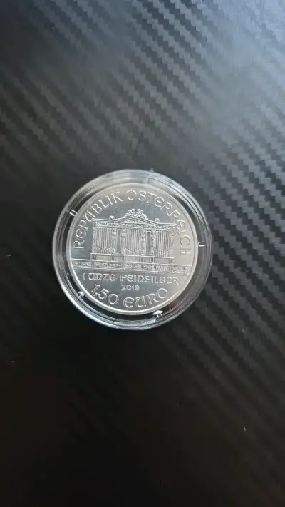 Moneda de plata Wiener Philharmoniker en cápsula - miniatura 2