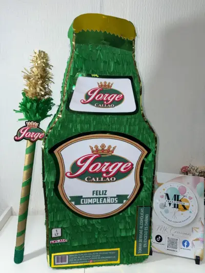 Piñata de botella de cerveza personalizada - miniatura 2