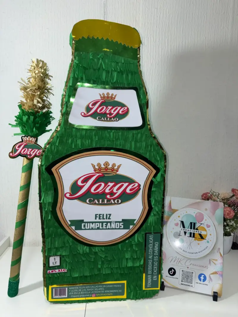 Piñata de botella de cerveza personalizada - 3