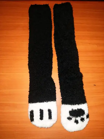 Calcetines largos de invierno con diseño gato - miniatura 1