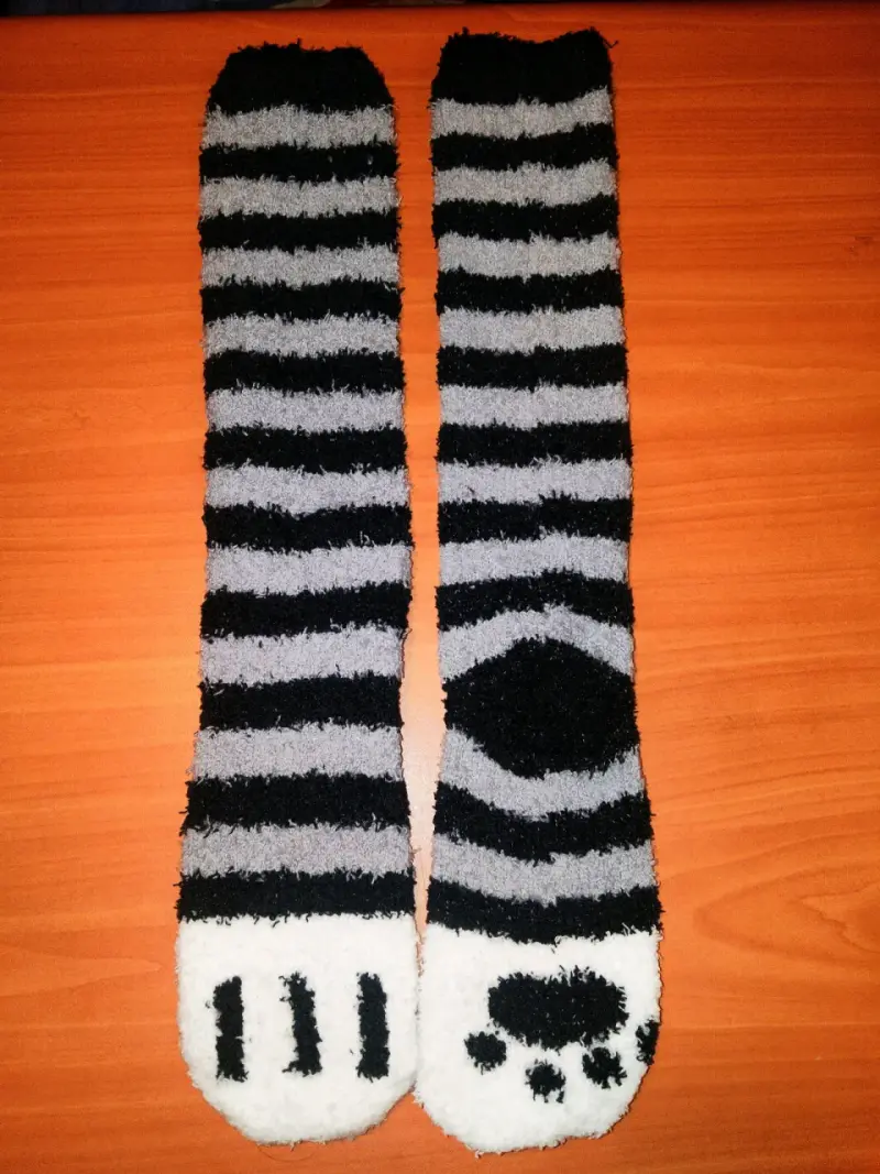 Calcetines largos de invierno con diseño gato - 2