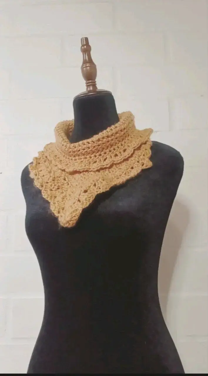 Cuello tejido a crochet colores variados - 2