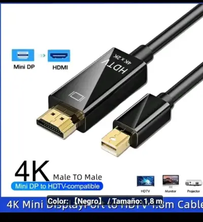 Cable HDMI HDTV 4K para conexión de alta calidad - miniatura 3
