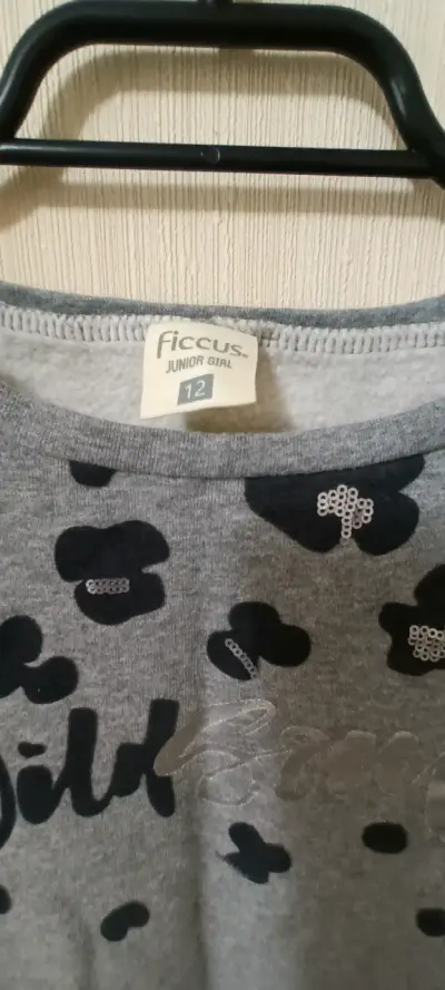 Polerón gris con estampado floral Ficcusi para niña - miniatura 2