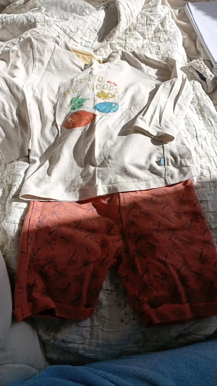Conjunto infantil camiseta y pantalones cortos