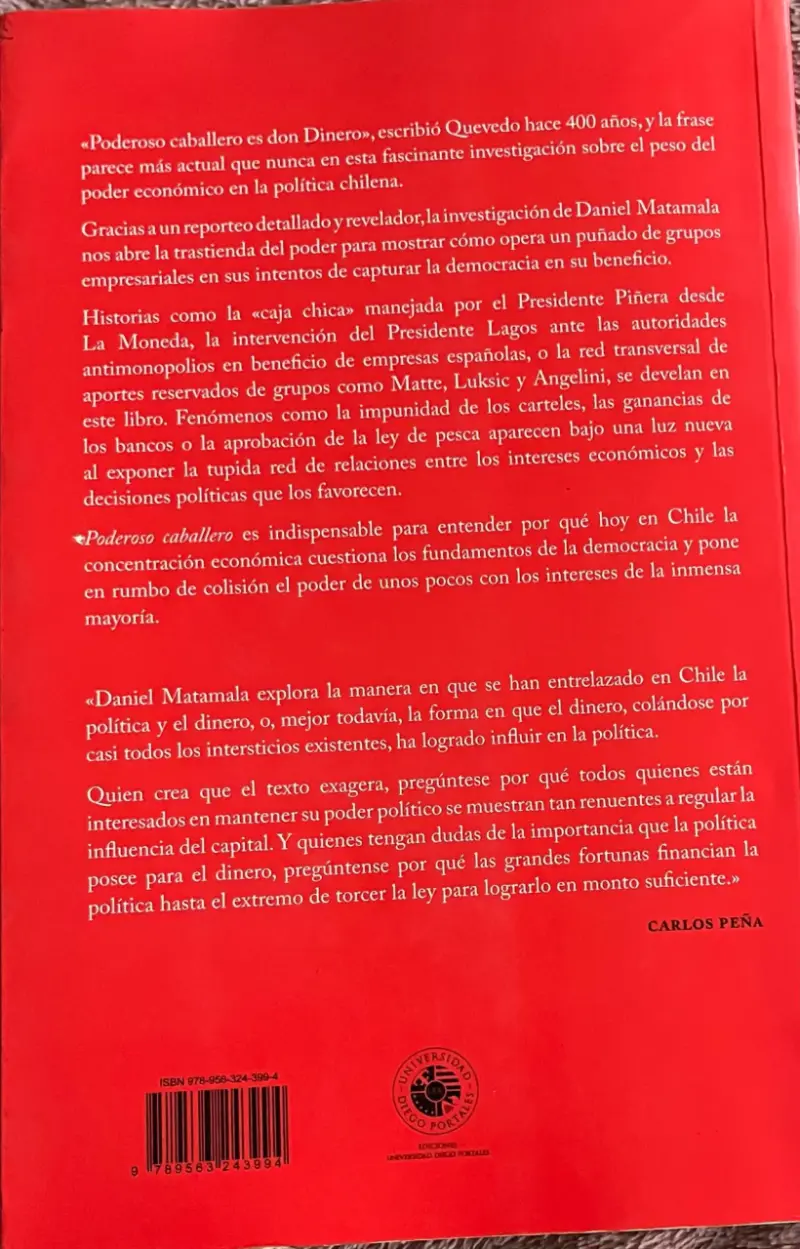 Libro 'Poderoso Caballero' de Daniel Matamala - 2