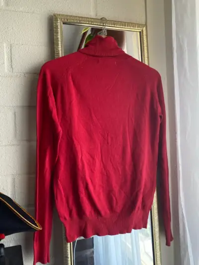 Suéter rojo Zara de cuello alto para mujer - miniatura 3