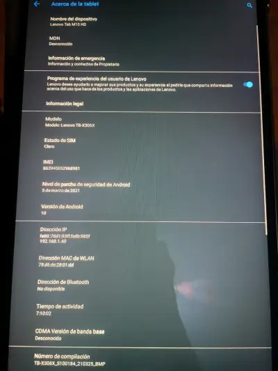 Tablet Lenovo Tab M10 HD con Pantalla Grande - miniatura 2