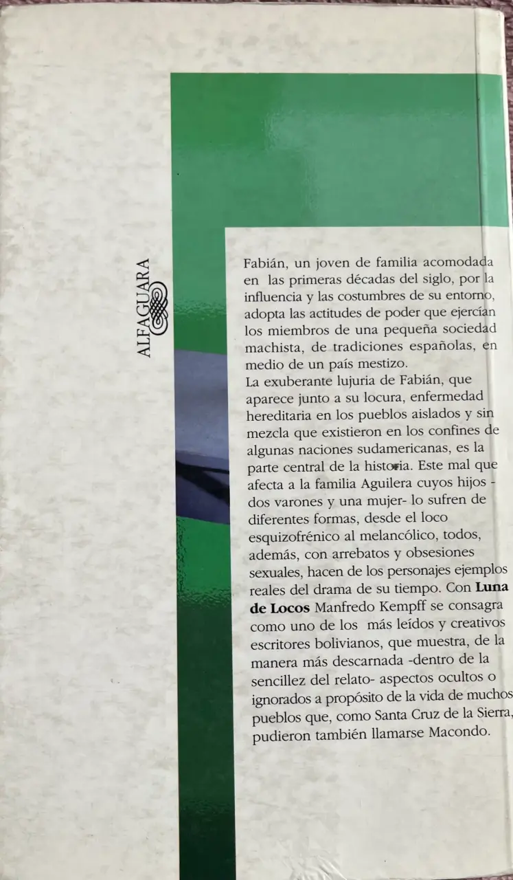 Libro 'Luna de Locos' de Manfredo Kempff - 2
