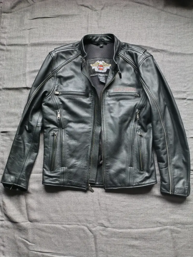 Chaqueta de cuero Harley Davidson para motociclista - 1