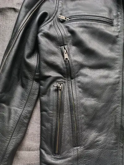 Chaqueta de cuero Harley Davidson para motociclista - miniatura 2