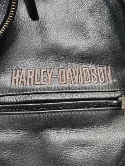 Chaqueta de cuero Harley Davidson para motociclista - miniatura 3